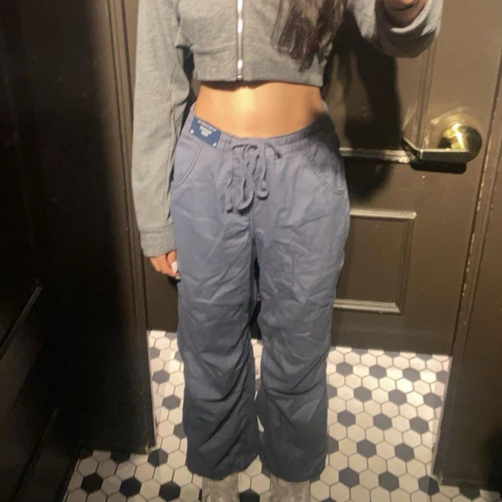 blueish grey cargo pants